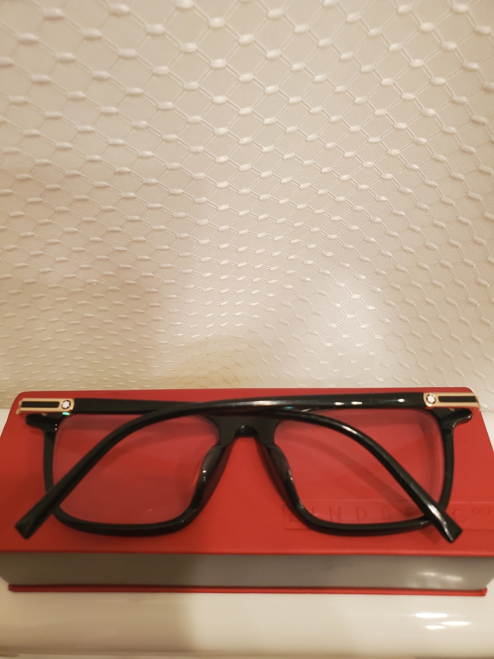 Mont Blanc Glasses Black Metal Frame Italy Mb 710 F 001 56 17 145 Lindberg Case